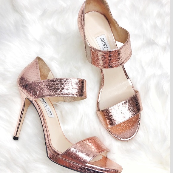 Jimmy Choo Lee Ballet Metallic Sandals Heels - Picture 2 of 8